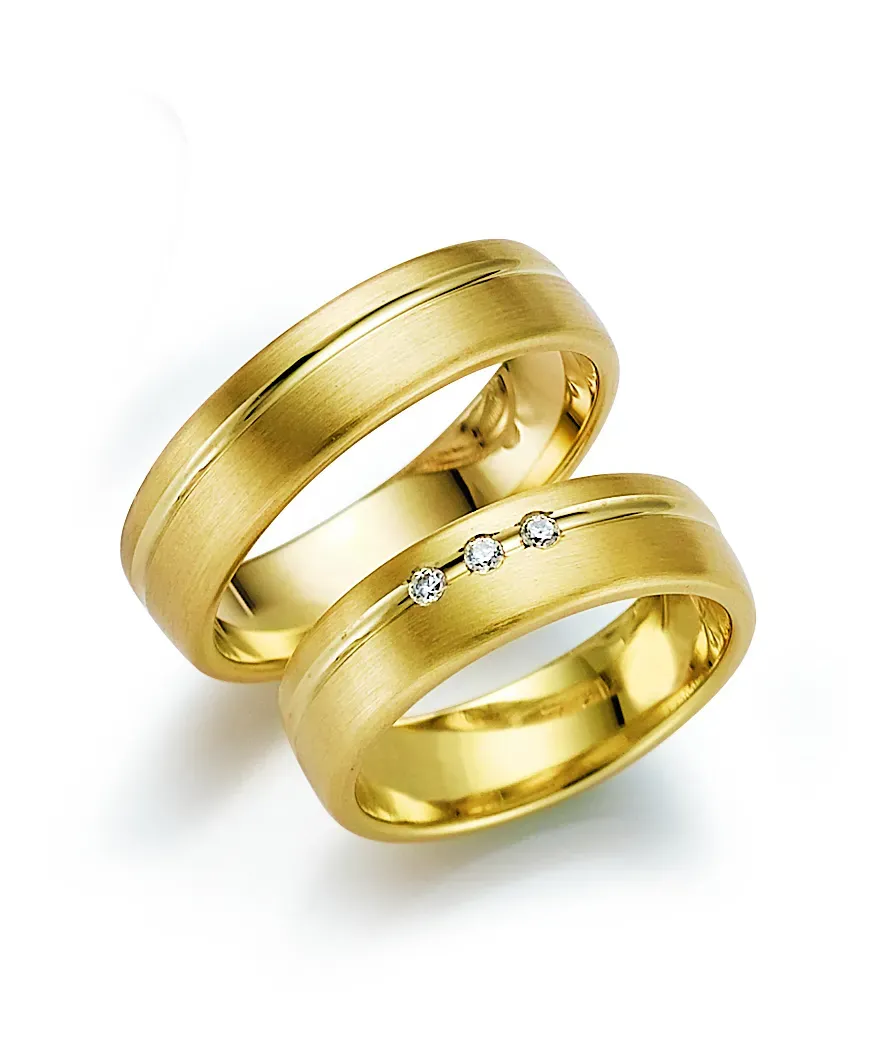 Gelbgoldene Eheringe von Gerstner GER-106