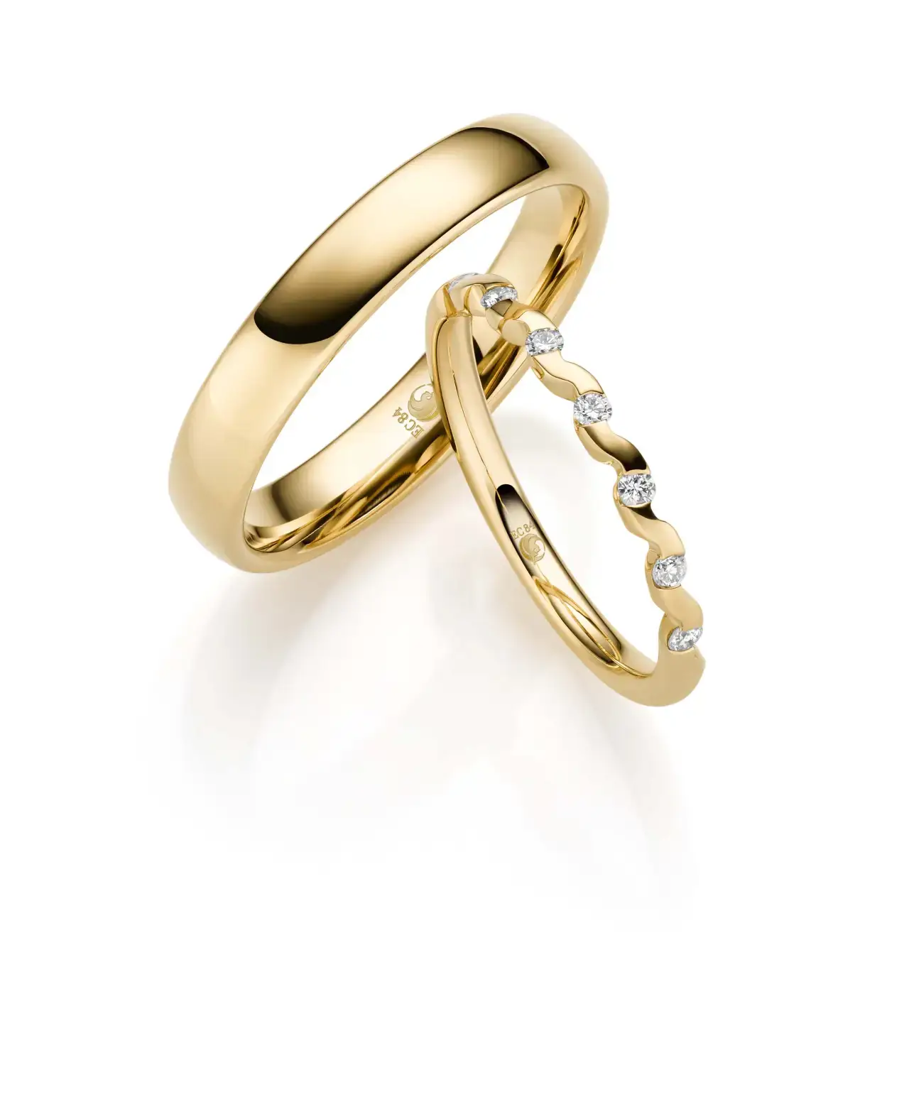 Gelbgoldene Trauringe GG-037