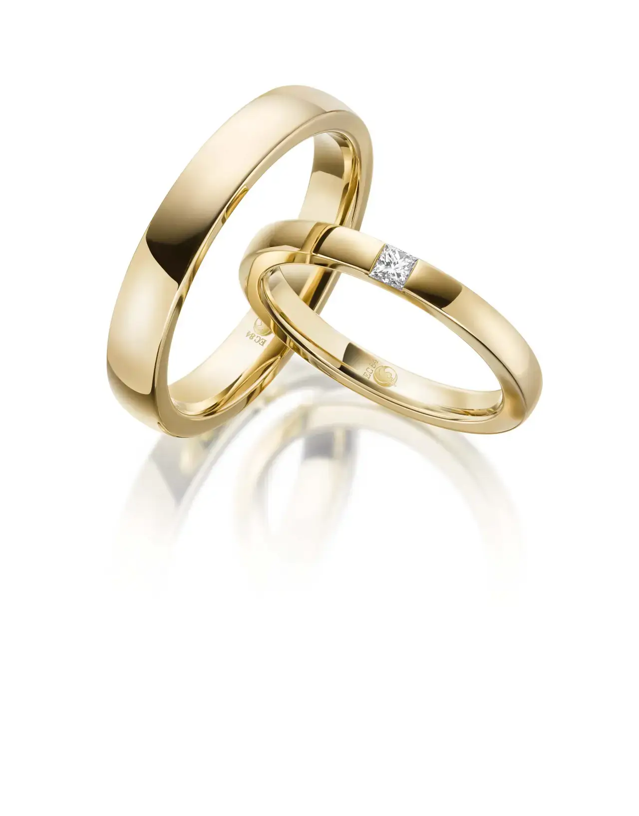 Gelbgoldene Trauringe GG-048