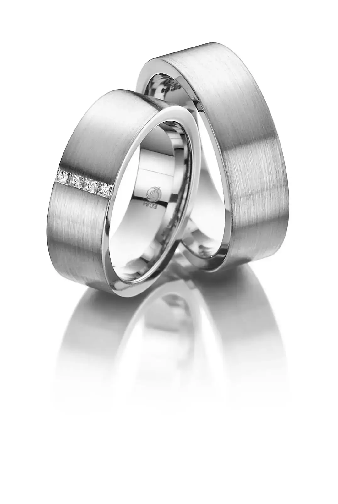 Weiße Trauringe WW-067