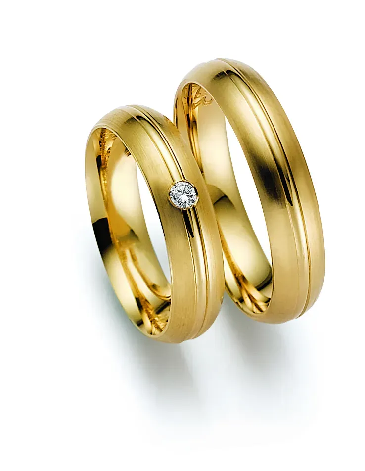 Gelbgoldene Eheringe von Gerstner GER-125