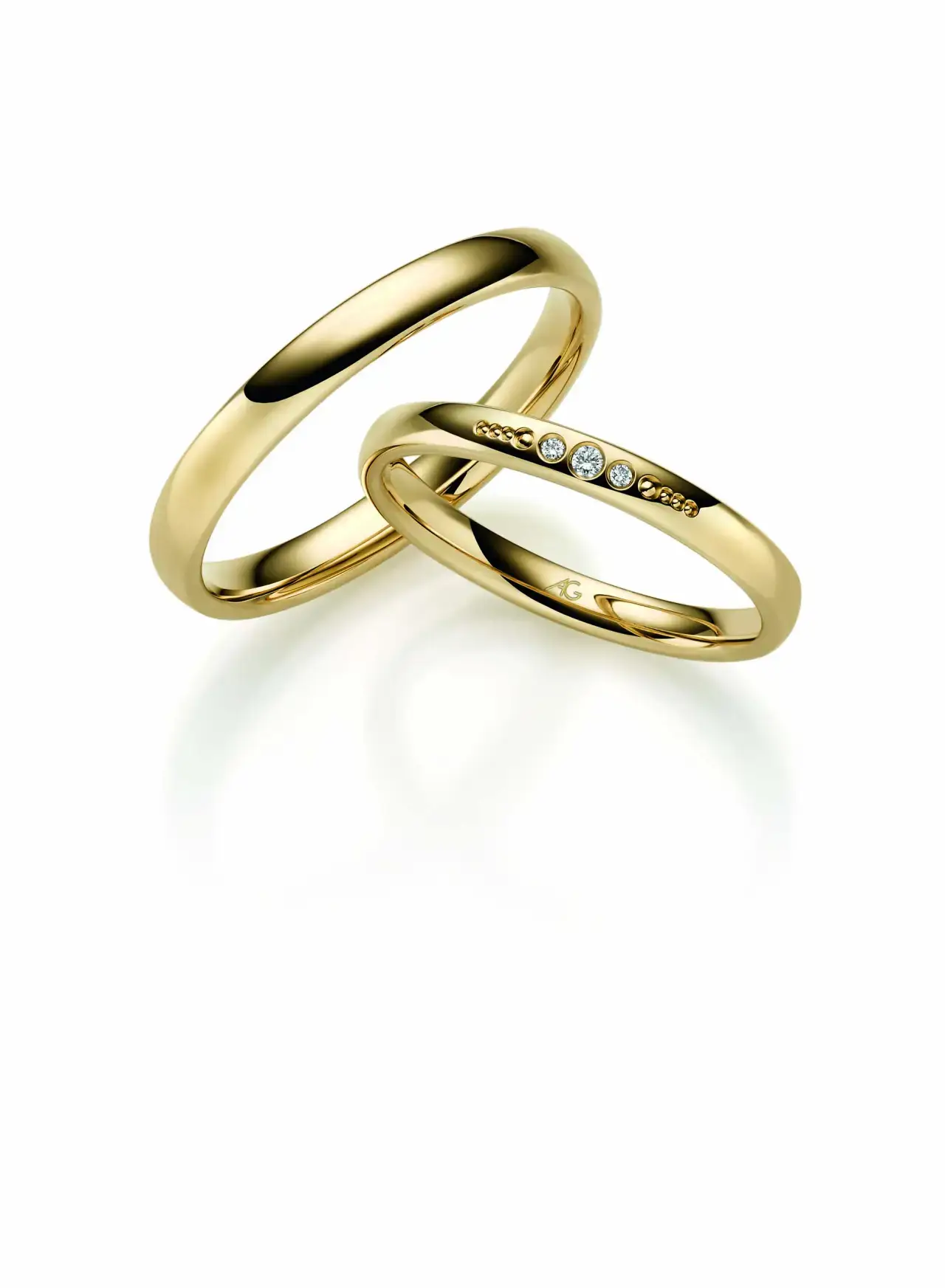 Gelbgoldene Trauringe GG-007
