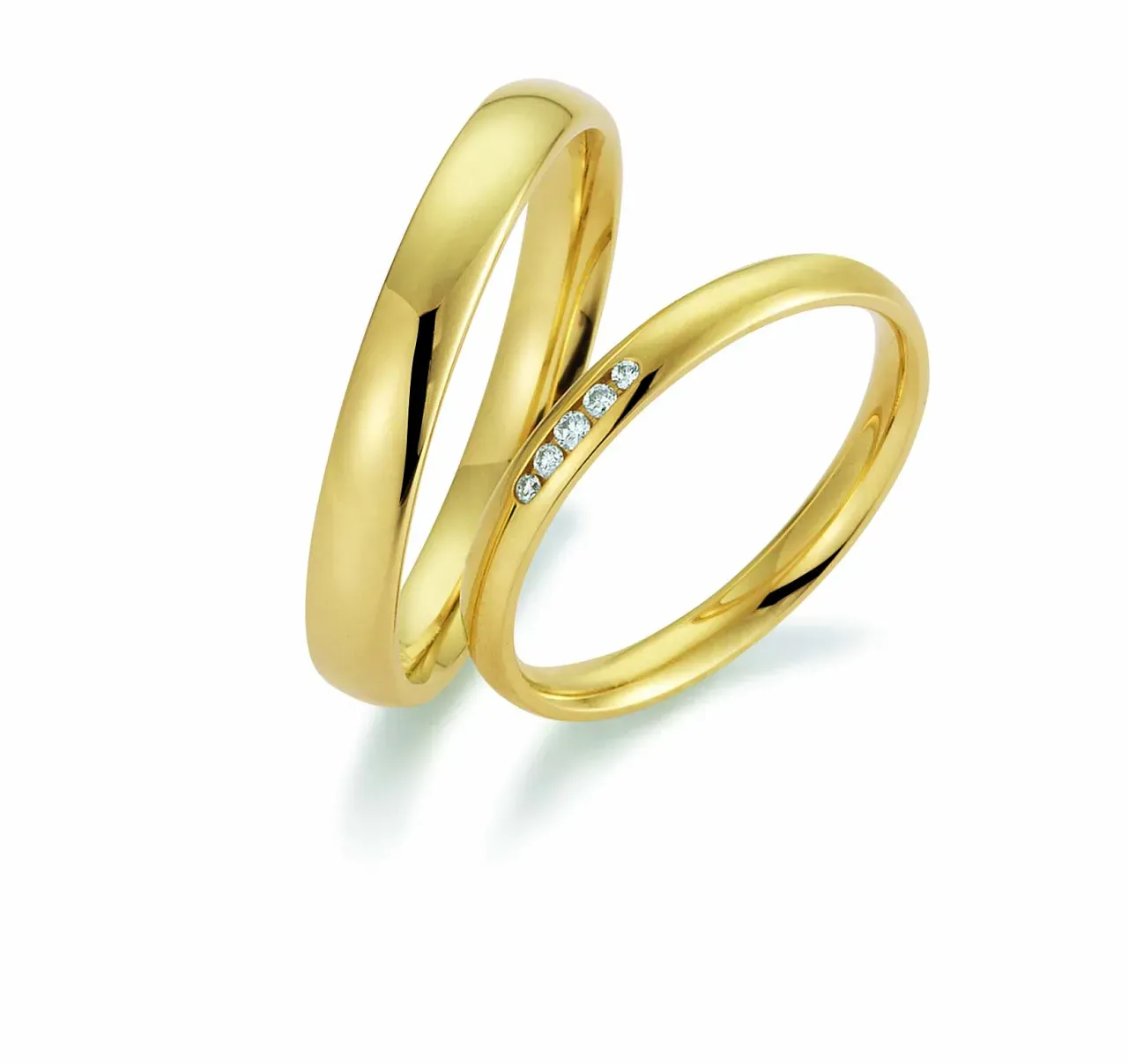 Gelbgoldene Eheringe von Gerstner GER-083