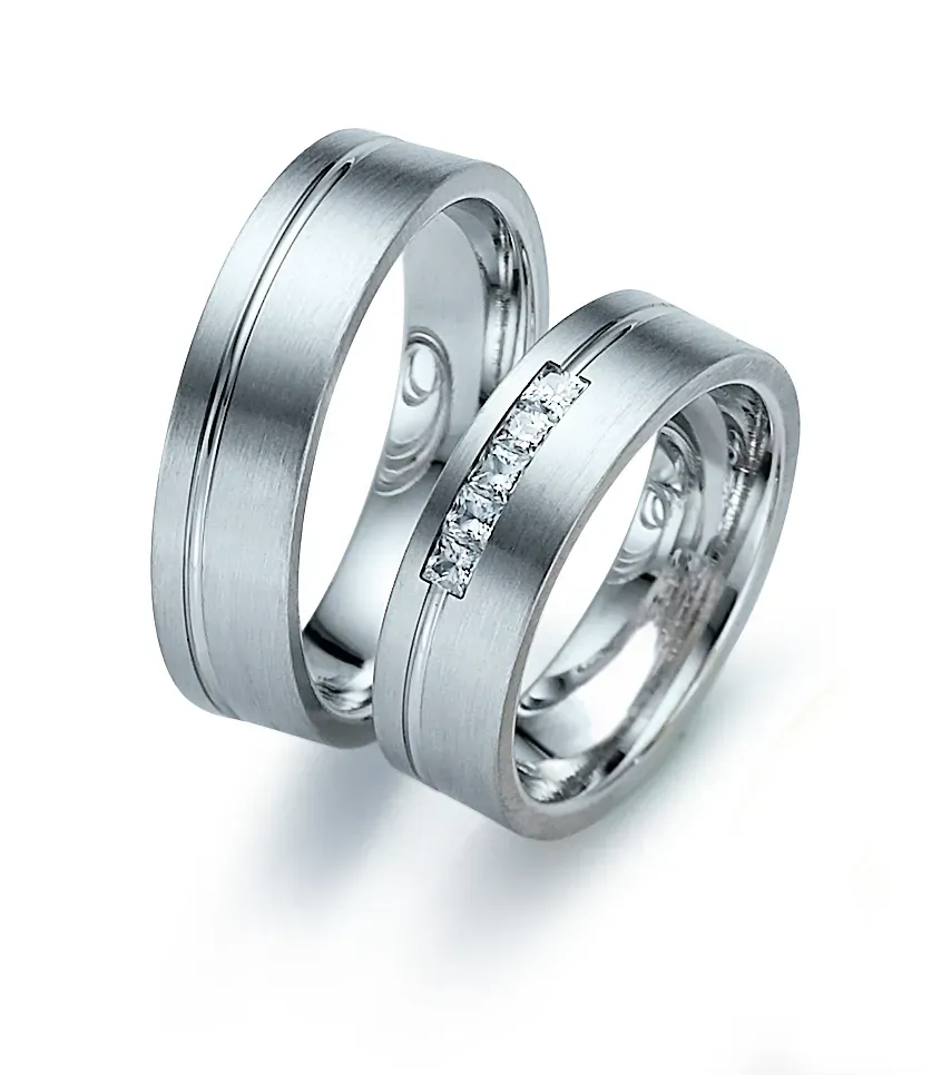 Weiße Eheringe von Gerstner GER-108