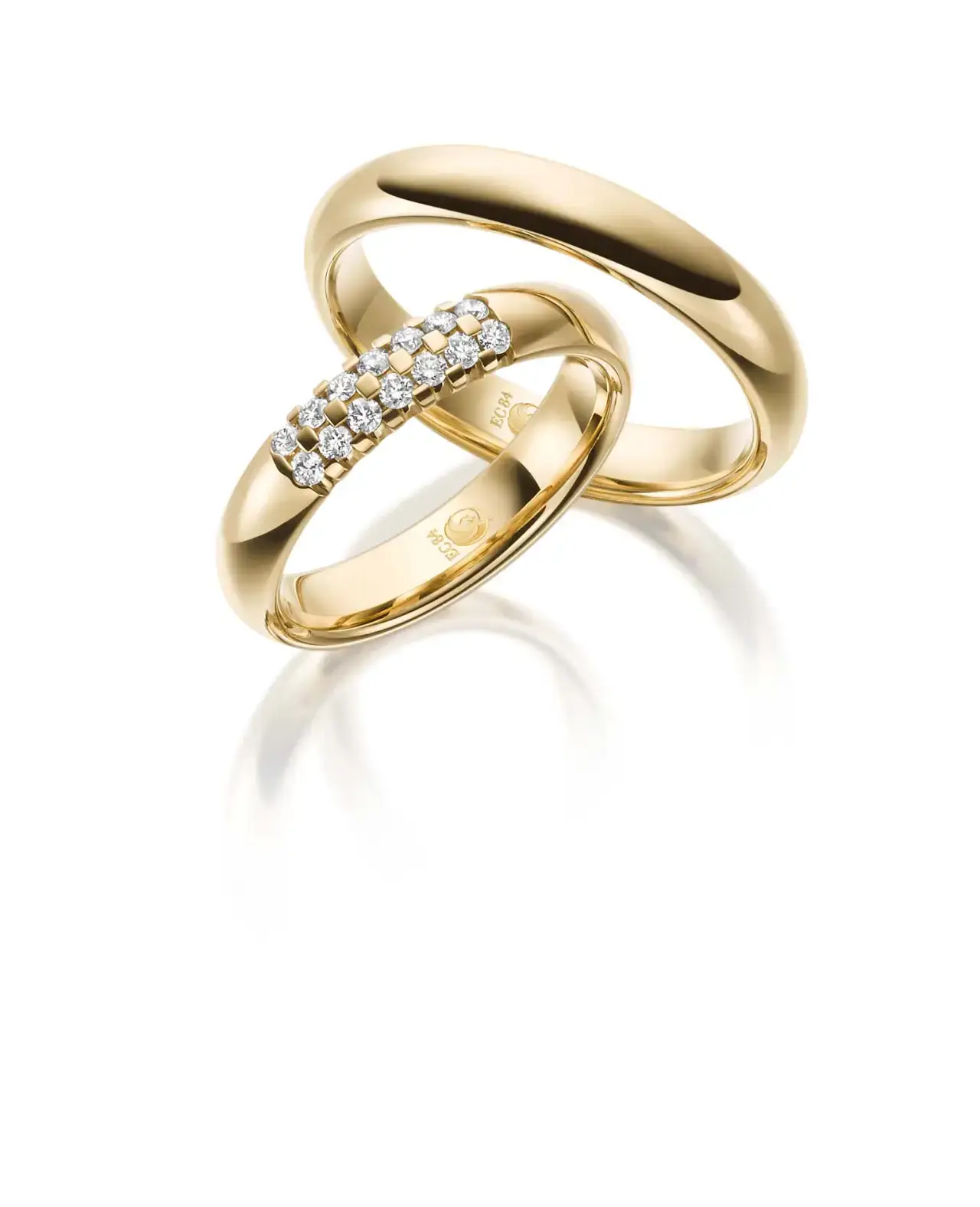 Gelbgoldene Trauringe GG-054