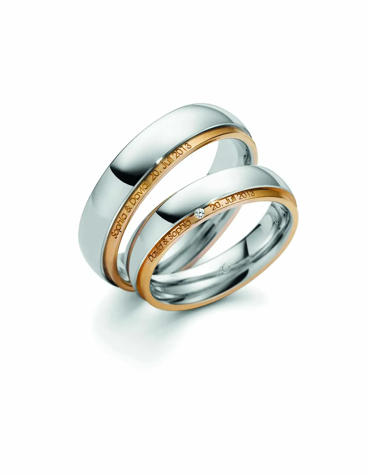 Bi-Color Eheringe von Gerstner GER-096