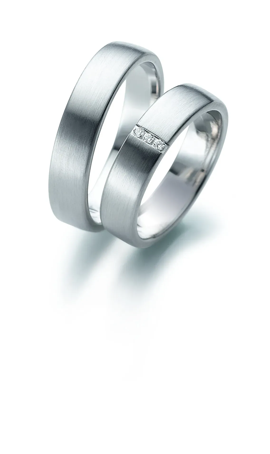 Weiße Eheringe von Gerstner GER-100